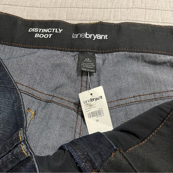 LANE BRYANT Distinctly Boot Cut Jeans Dark Wash Stretch Size 28 - Picture 2 of 11